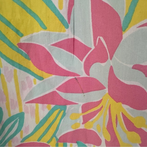 Sail to Sable Long Sleeve Maxi Tunic Dress - Pastel Palm Print - Picture 7 of 8